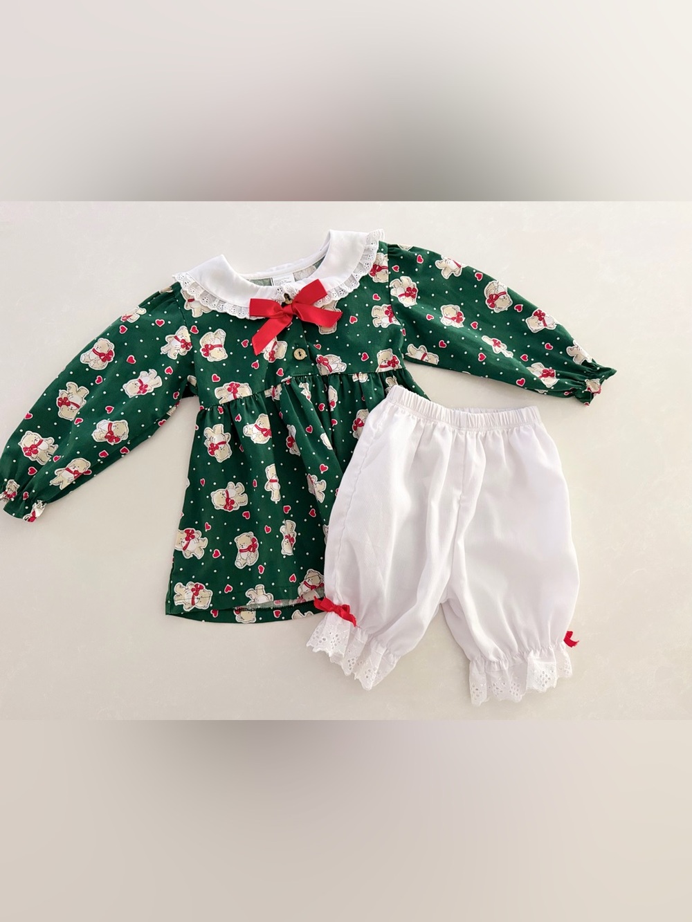 Toddler Girls Holiday Dress & Bloomers Set • Size 4T